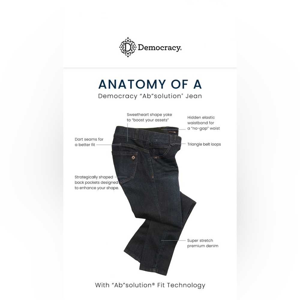 Democracy Ab-solution High Rise Boot Cut Tummy Control Jeans “Stone” - Size 14 - Picture 7 of 8